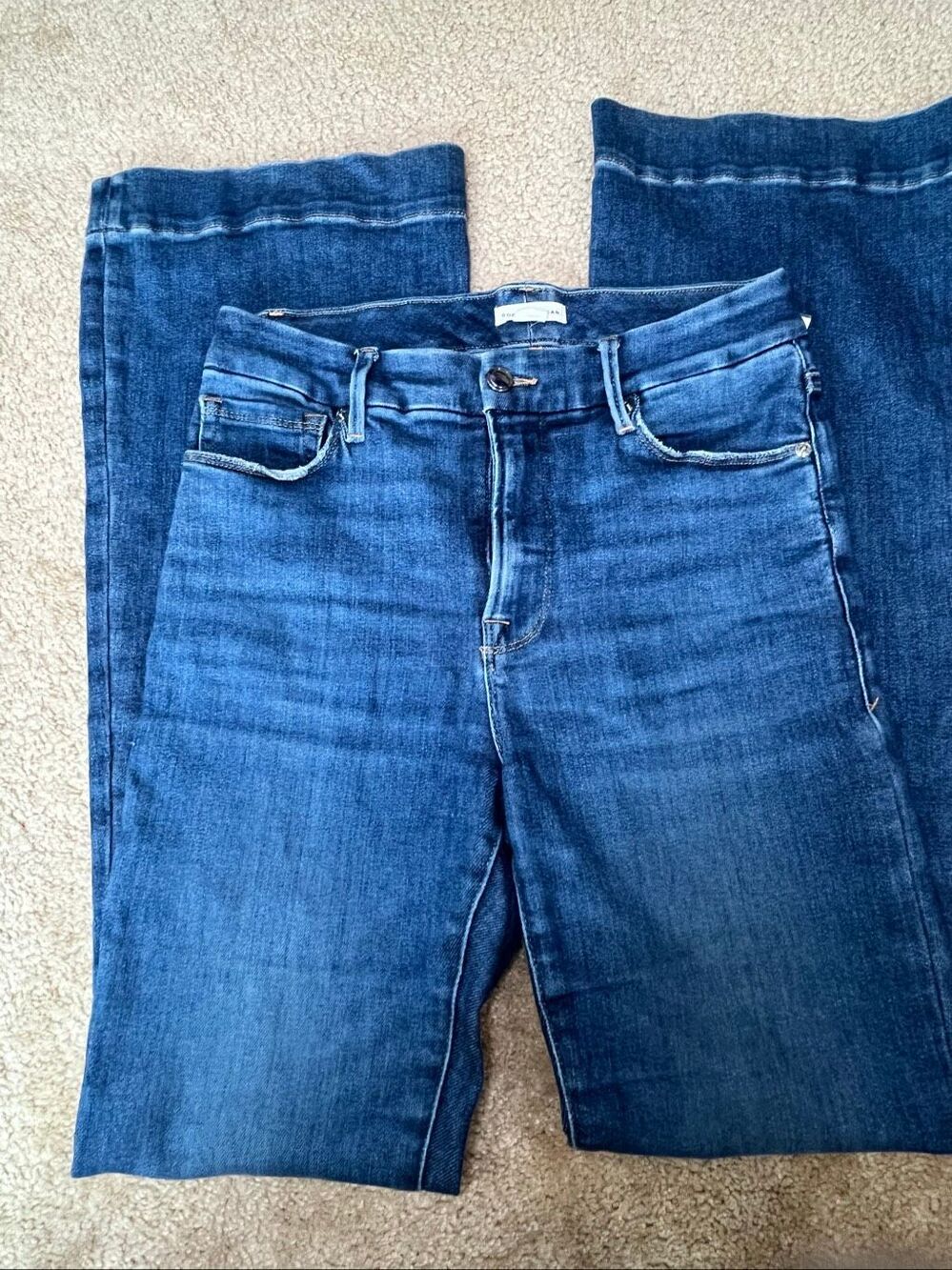 Good American Good Legs Flare Blue Denim Jeans Size 4 / 27